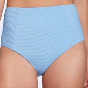 CALIA by Carrie Underwood Blue Ribbed High Waisted Swim Bottoms